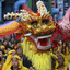 Picture of a typical long dragon float for the Chinese New Year.