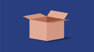 Vector illustration of an open box.